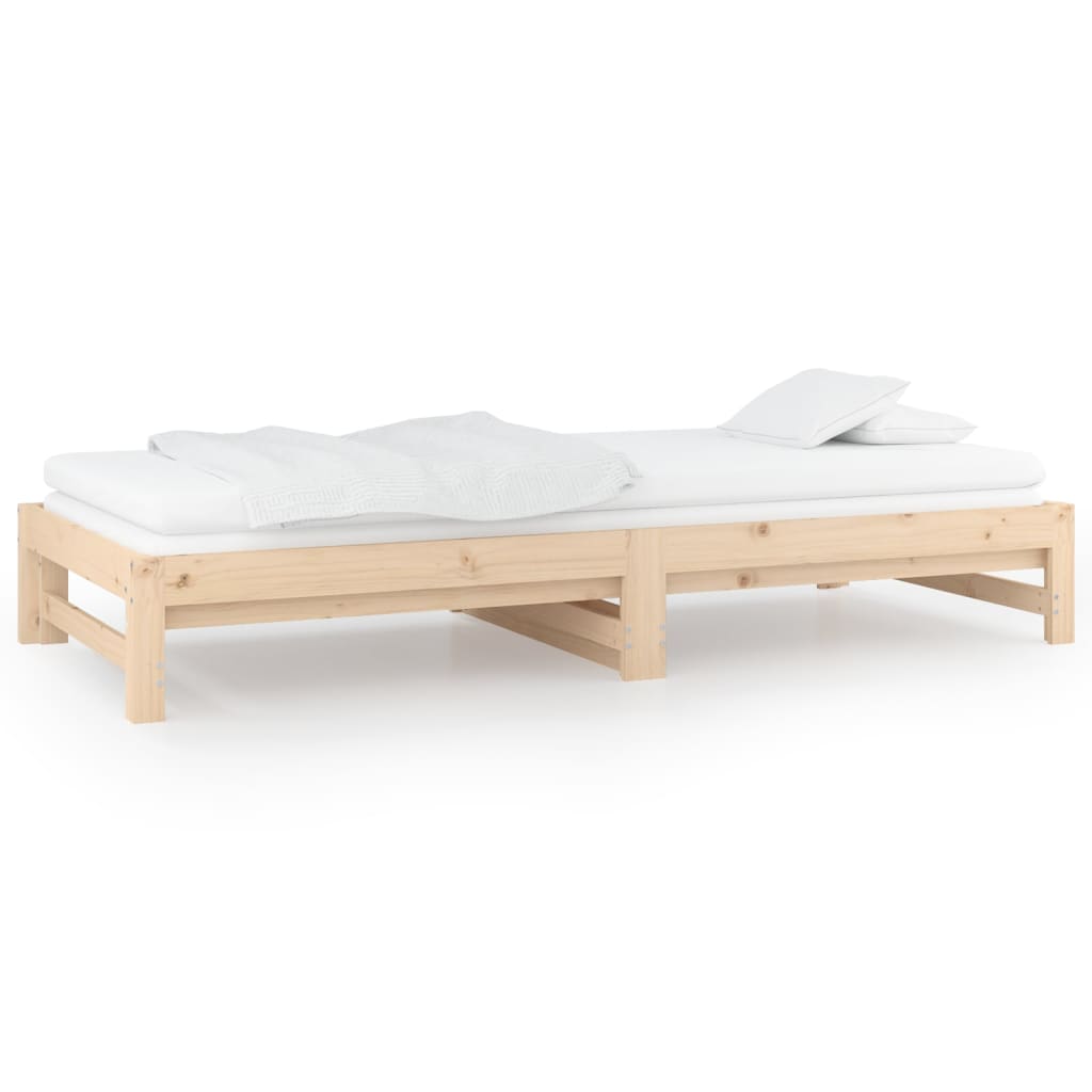 vidaXL Lit coulissant sans matelas 2x(90x200) cm Bois de pin massif