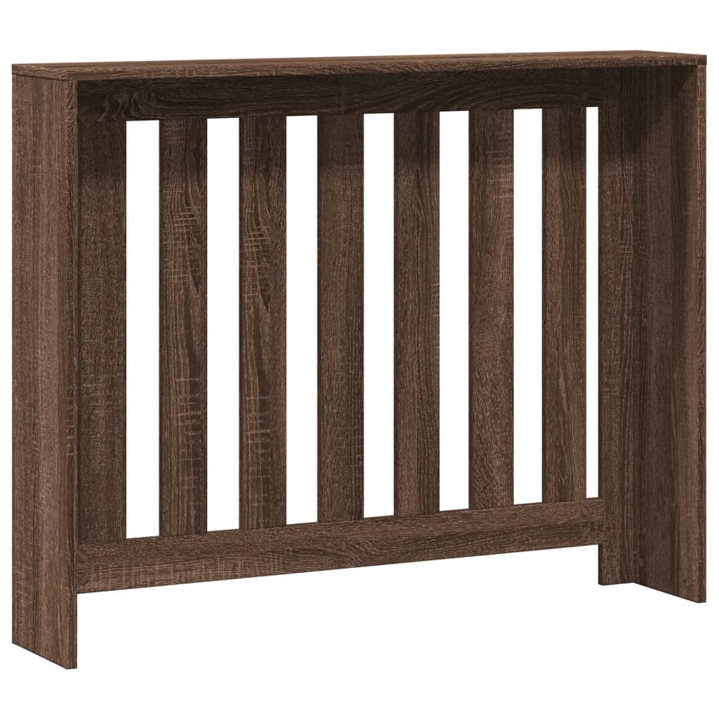 vidaXL Cache-radiateur chêne marron 104x20x82 cm bois d'ingénierie