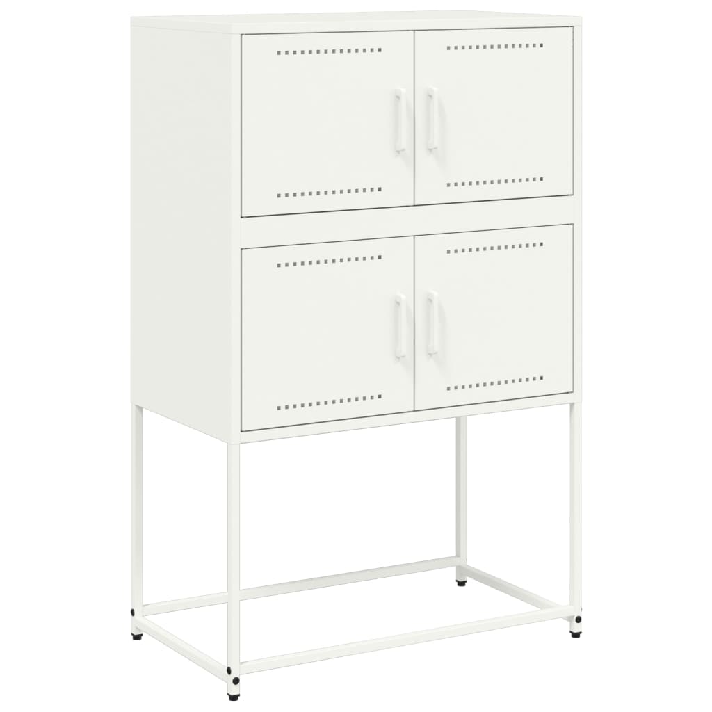 vidaXL Buffet blanc 68,5x38,5x107 cm acier