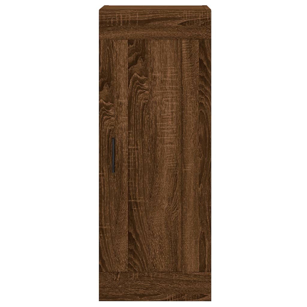 vidaXL Buffet haut Chêne marron 34,5x34x180 cm Bois d'ingénierie