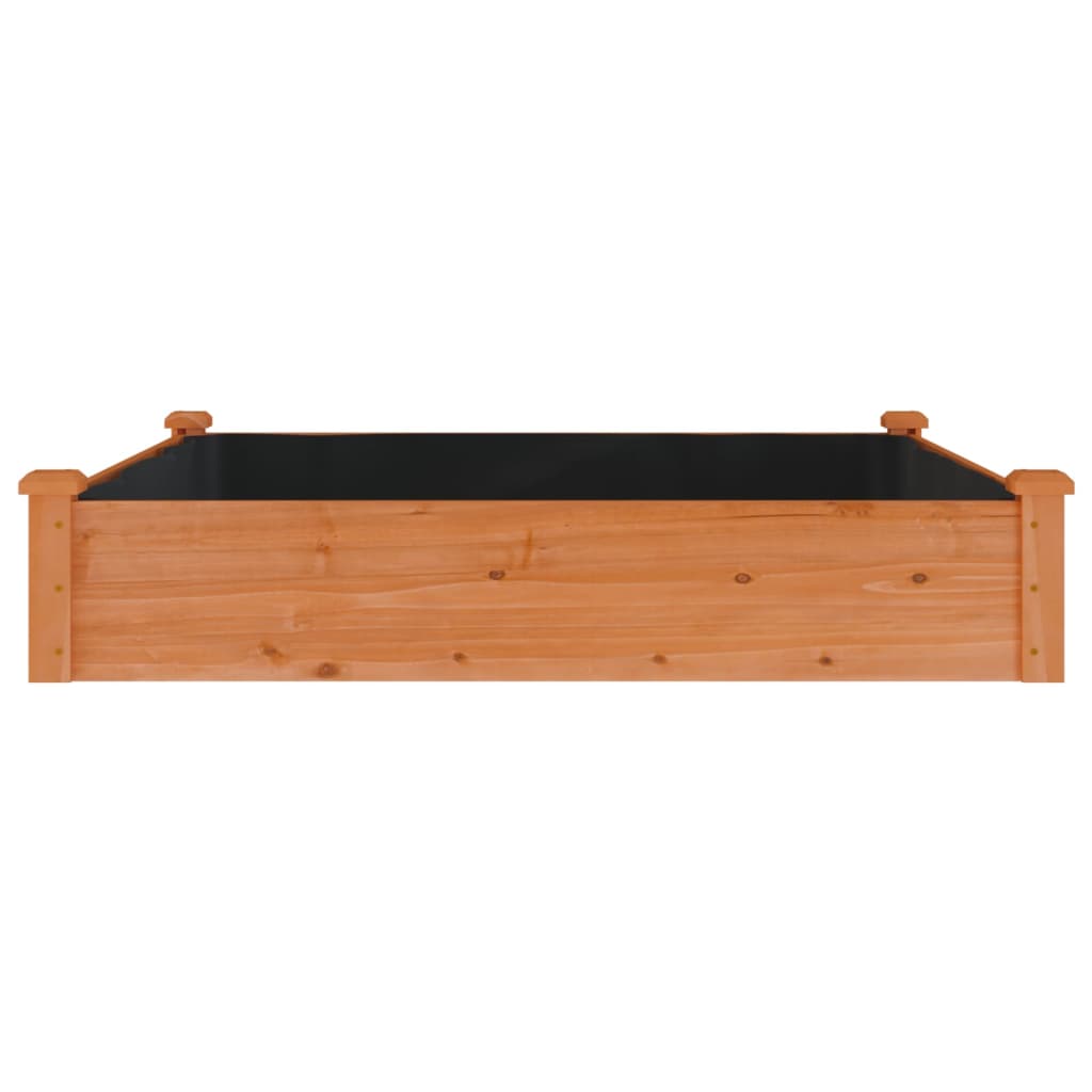 vidaXL Lit surélevé de jardin doublure 120x120x25 cm bois massif sapin