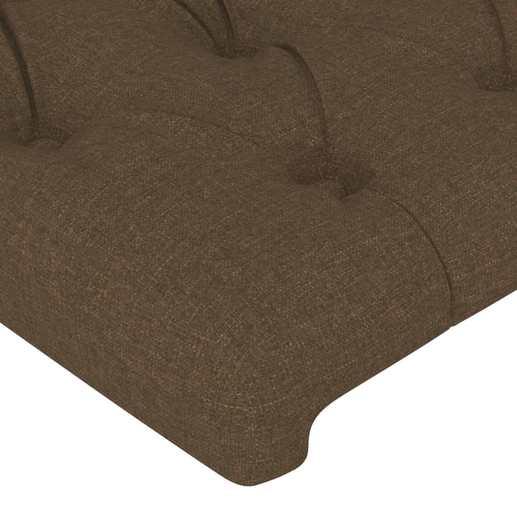 vidaXL Tête de lit à LED Marron foncé 103x16x118/128 cm Tissu