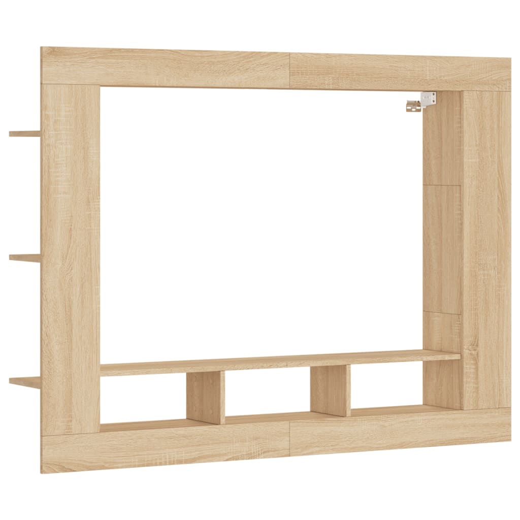 vidaXL Meuble TV chêne sonoma 152x22x113 cm bois d'ingénierie