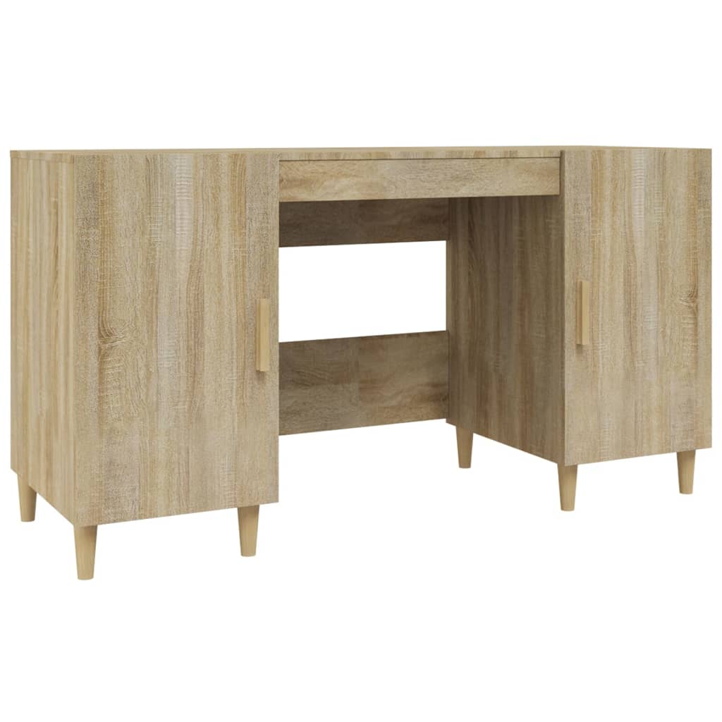 vidaXL Bureau Chêne sonoma 140x50x75 cm Bois d'ingénierie