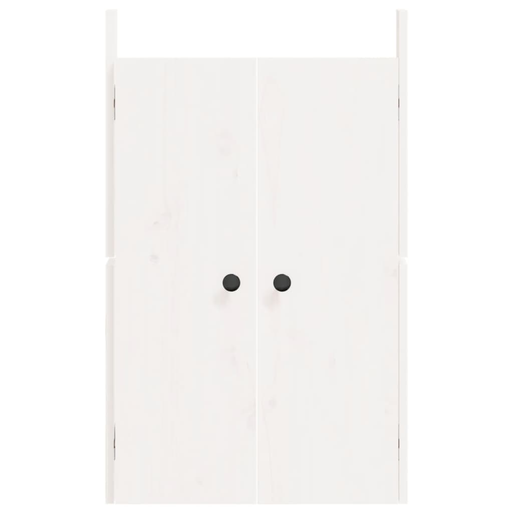 vidaXL Portes de cuisine d'extérieur blanc 50x9x82 cm bois pin massif