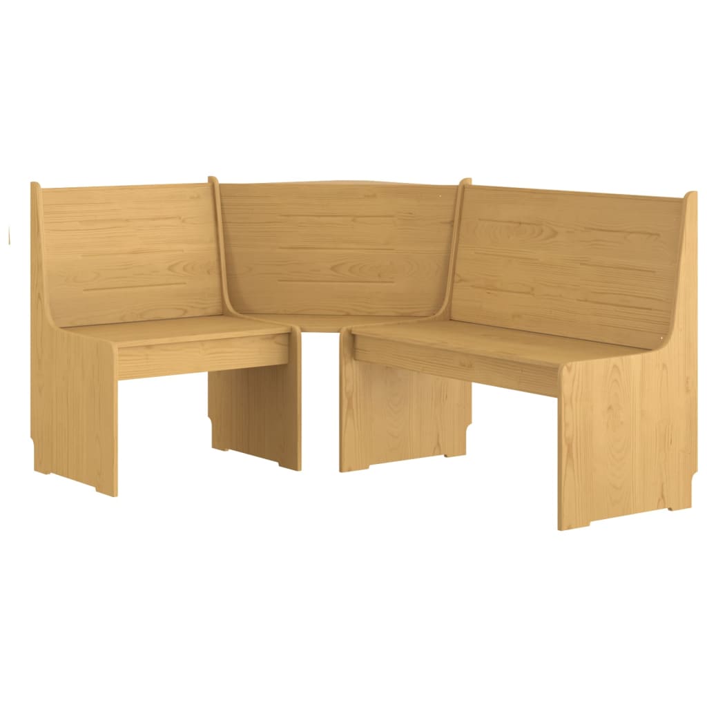 vidaXL Ensemble à manger REINE 3 pcs marron miel bois de pin massif