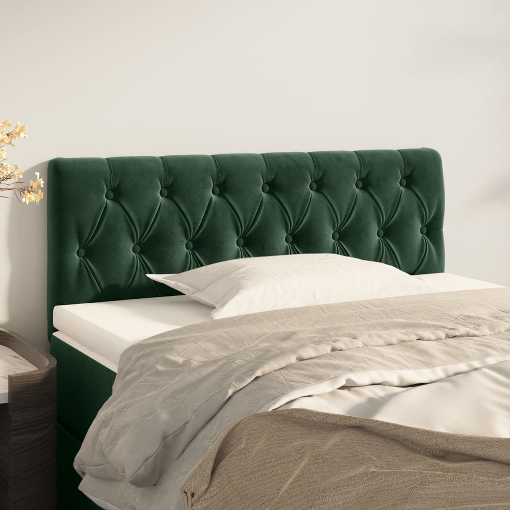 vidaXL Tête de lit Vert foncé 90x7x78/88 cm Velours