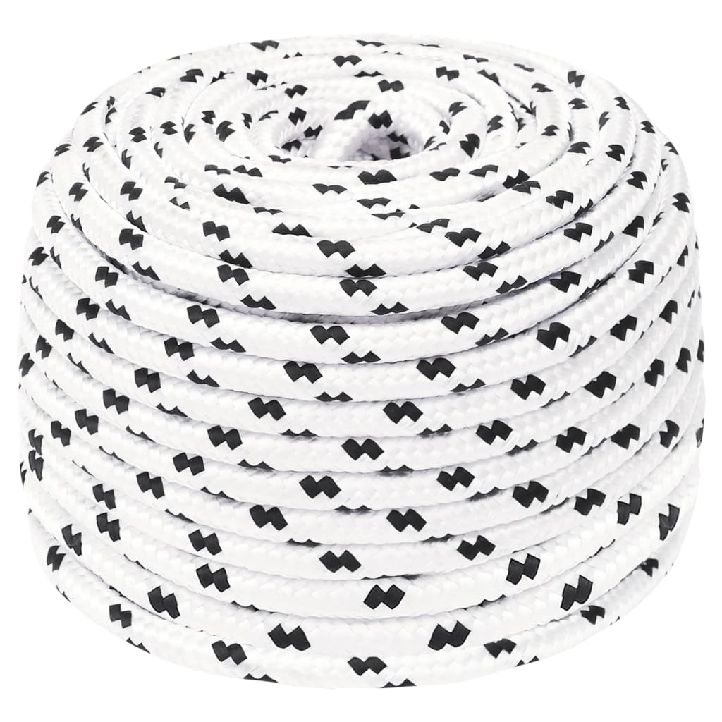 vidaXL Corde de bateau tressé Blanc 6 mmx25 m Polyester