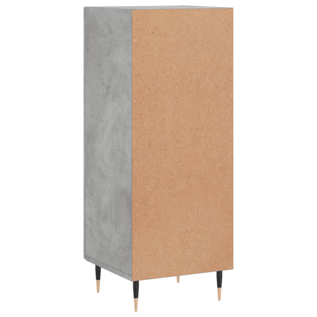 vidaXL Buffet Gris béton 34,5x34x90 cm Bois d'ingénierie