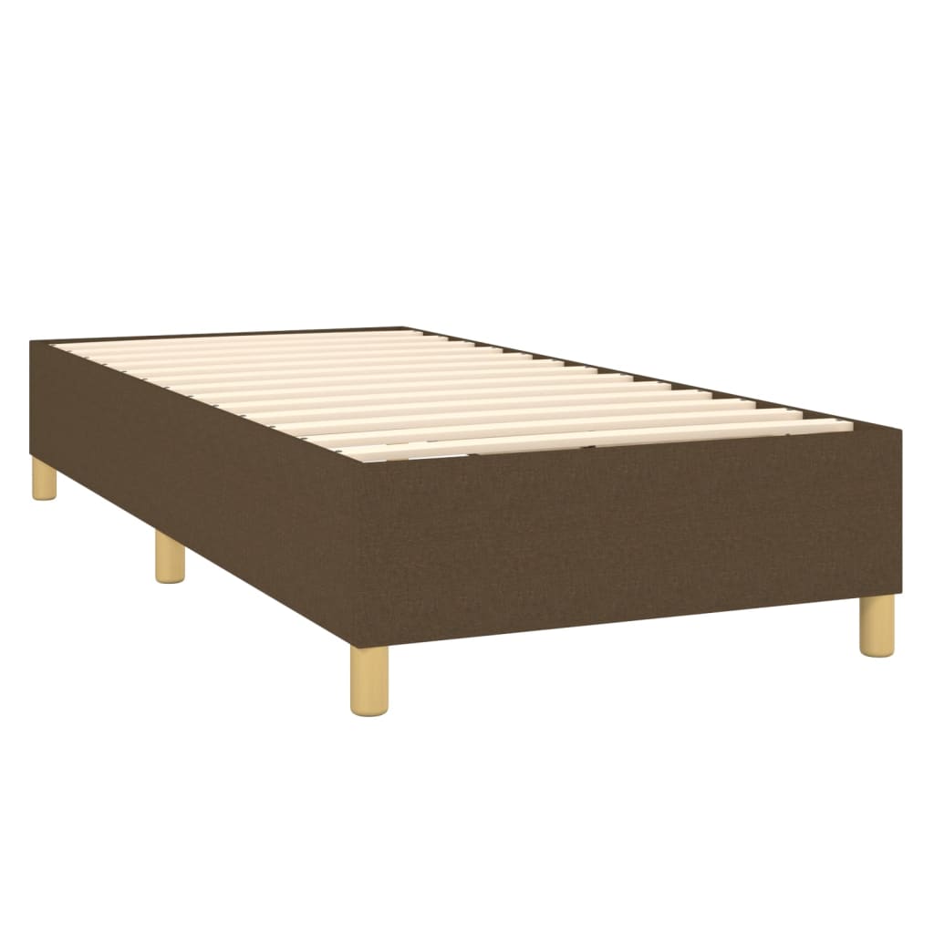 vidaXL Sommier à lattes de lit avec matelas Marron foncé 80x200 cm