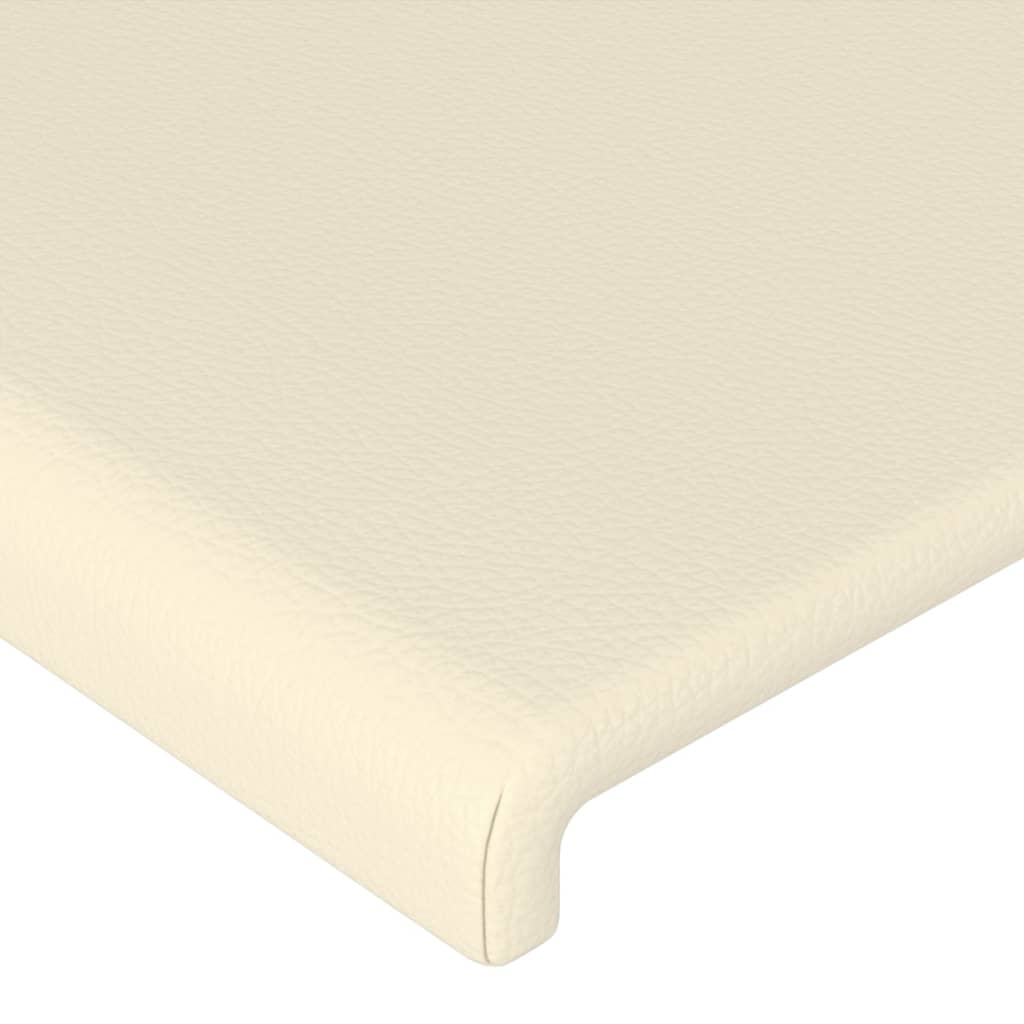 vidaXL Tête de lit à LED Crème 100x5x118/128 cm Similicuir