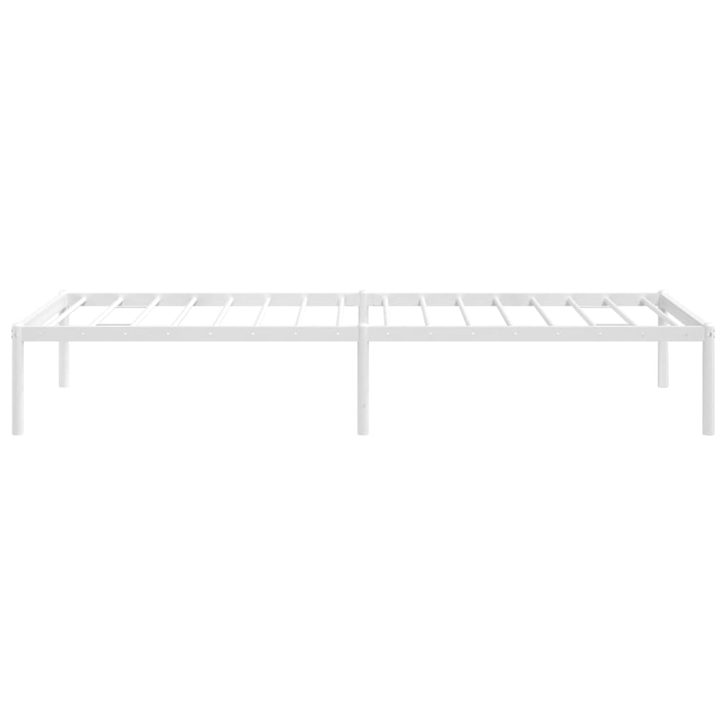 vidaXL Cadre de lit métal sans matelas blanc 75x190 cm