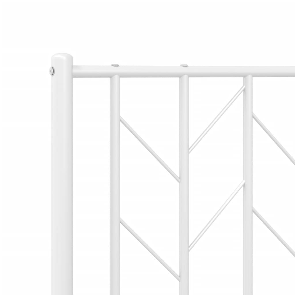 vidaXL Tête de lit métal blanc 90 cm