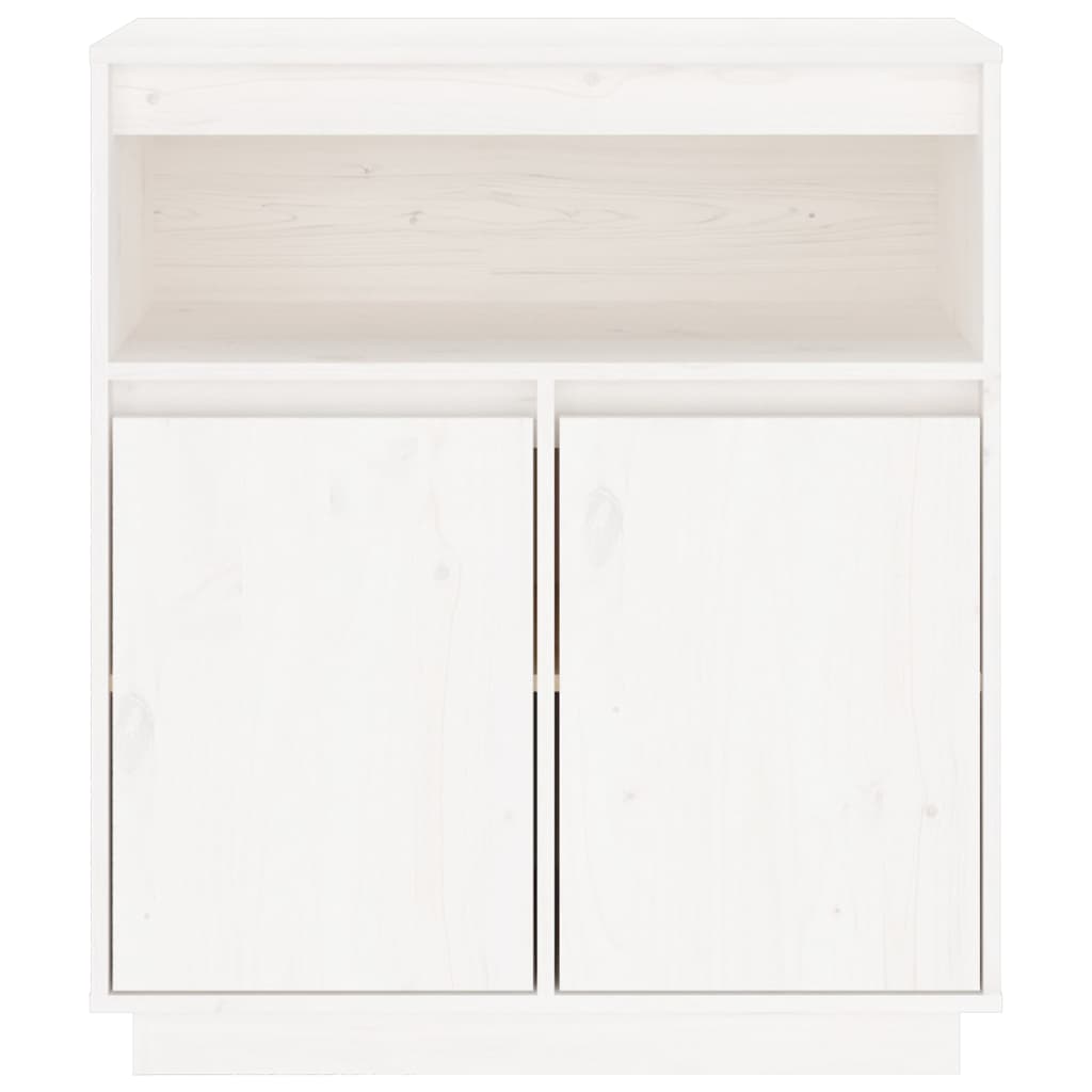 vidaXL Buffet Blanc 70x34x80 cm Bois massif de pin