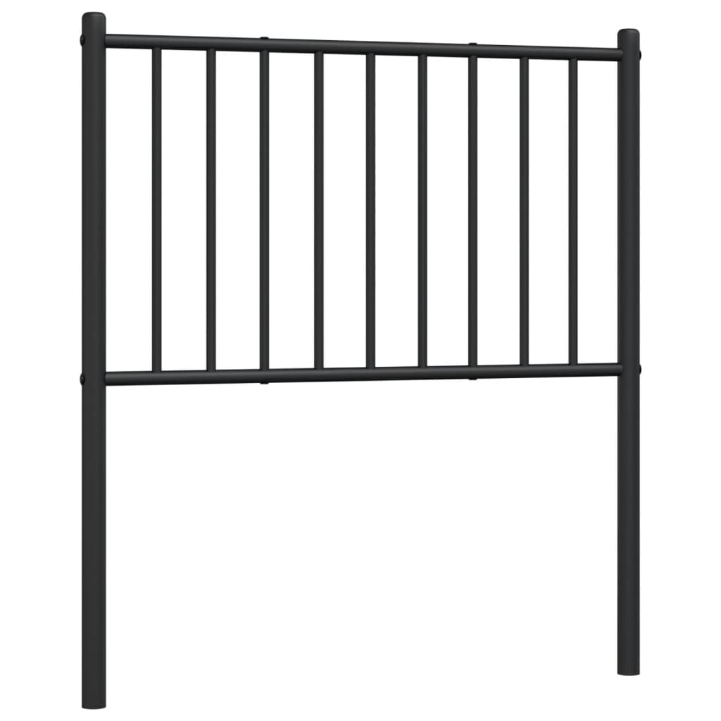 vidaXL Tête de lit métal noir 75 cm