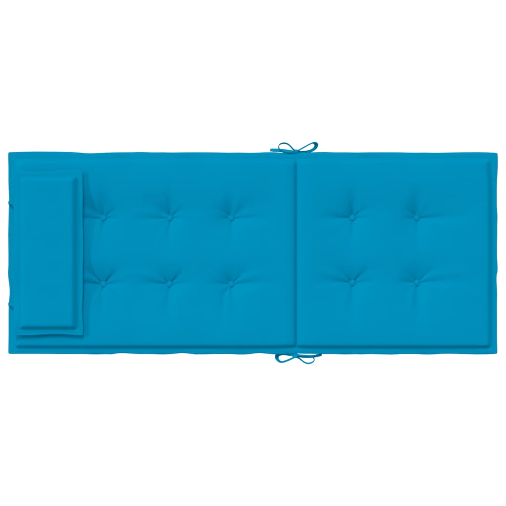 vidaXL Coussins de chaise à dossier haut lot de 2 bleu clair