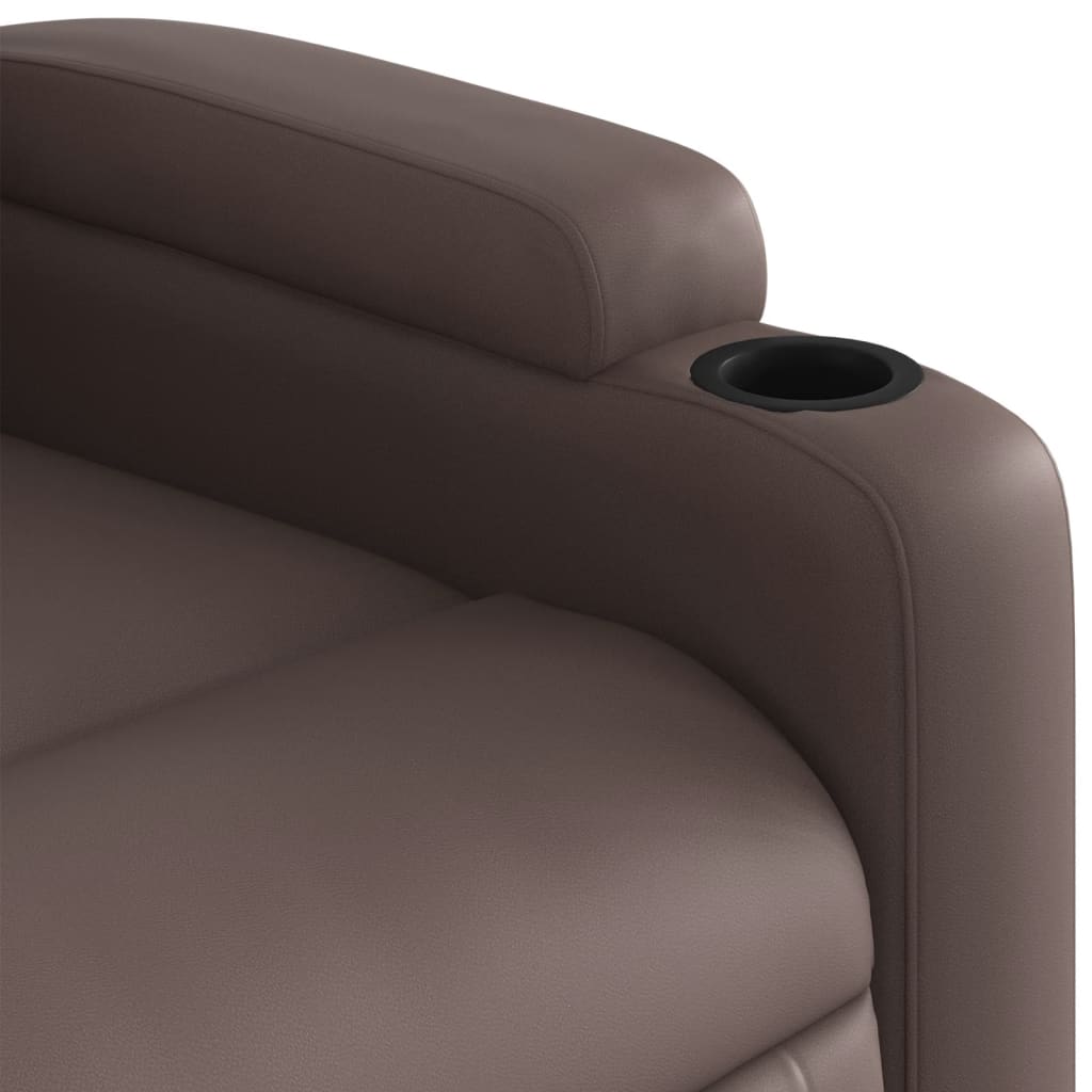 vidaXL Fauteuil de massage inclinable Marron Similicuir