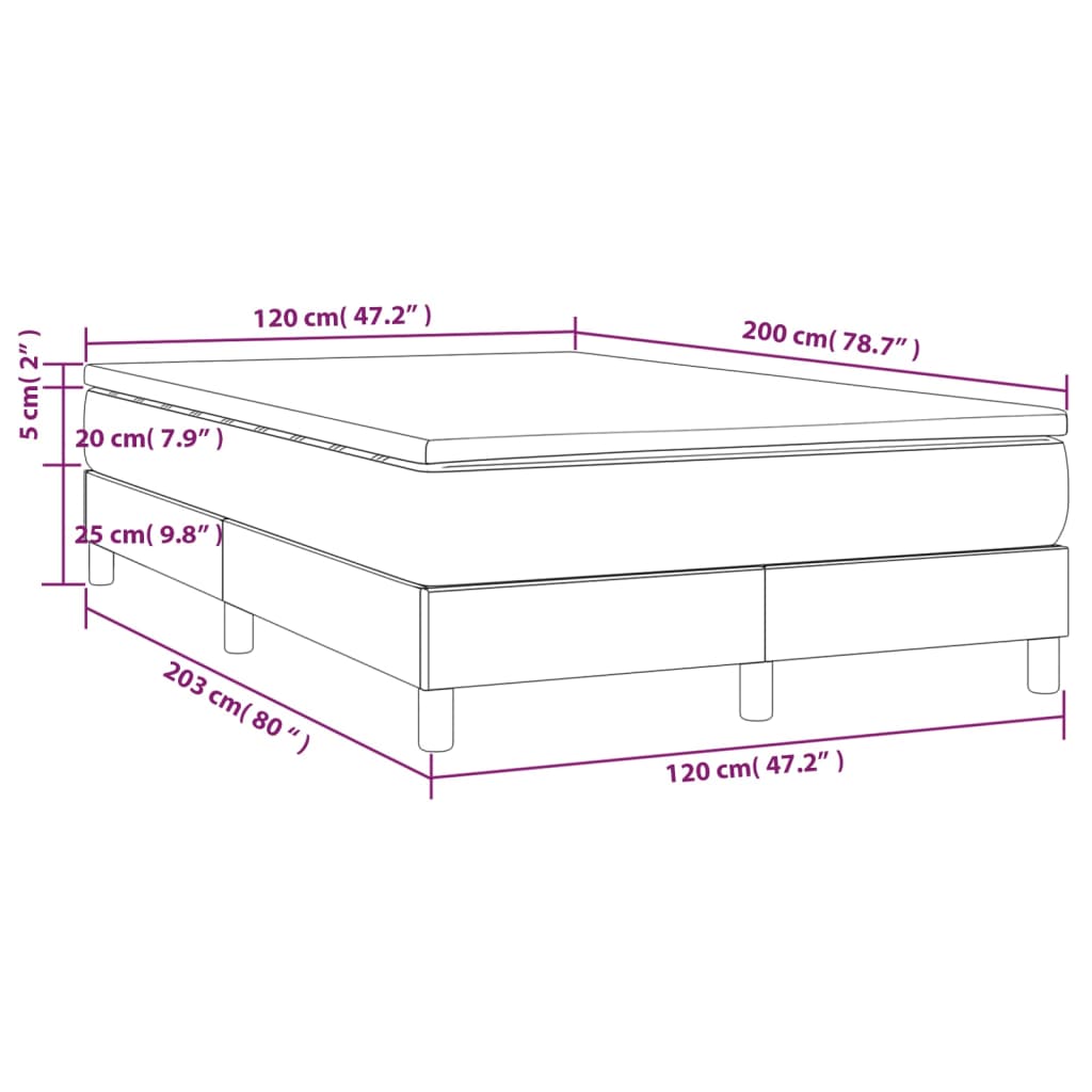 vidaXL Sommier à lattes de lit matelas Noir 120x200 cm Similicuir