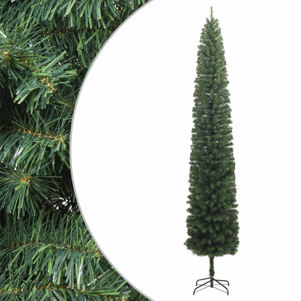 vidaXL Sapin de Noël mince avec support 300 cm PVC