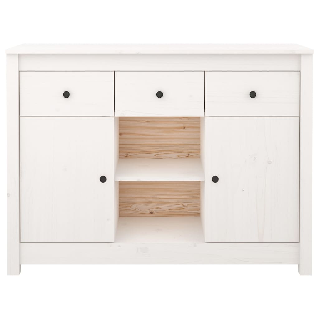 vidaXL Buffet Blanc 100x35x74,5 cm Bois massif de pin