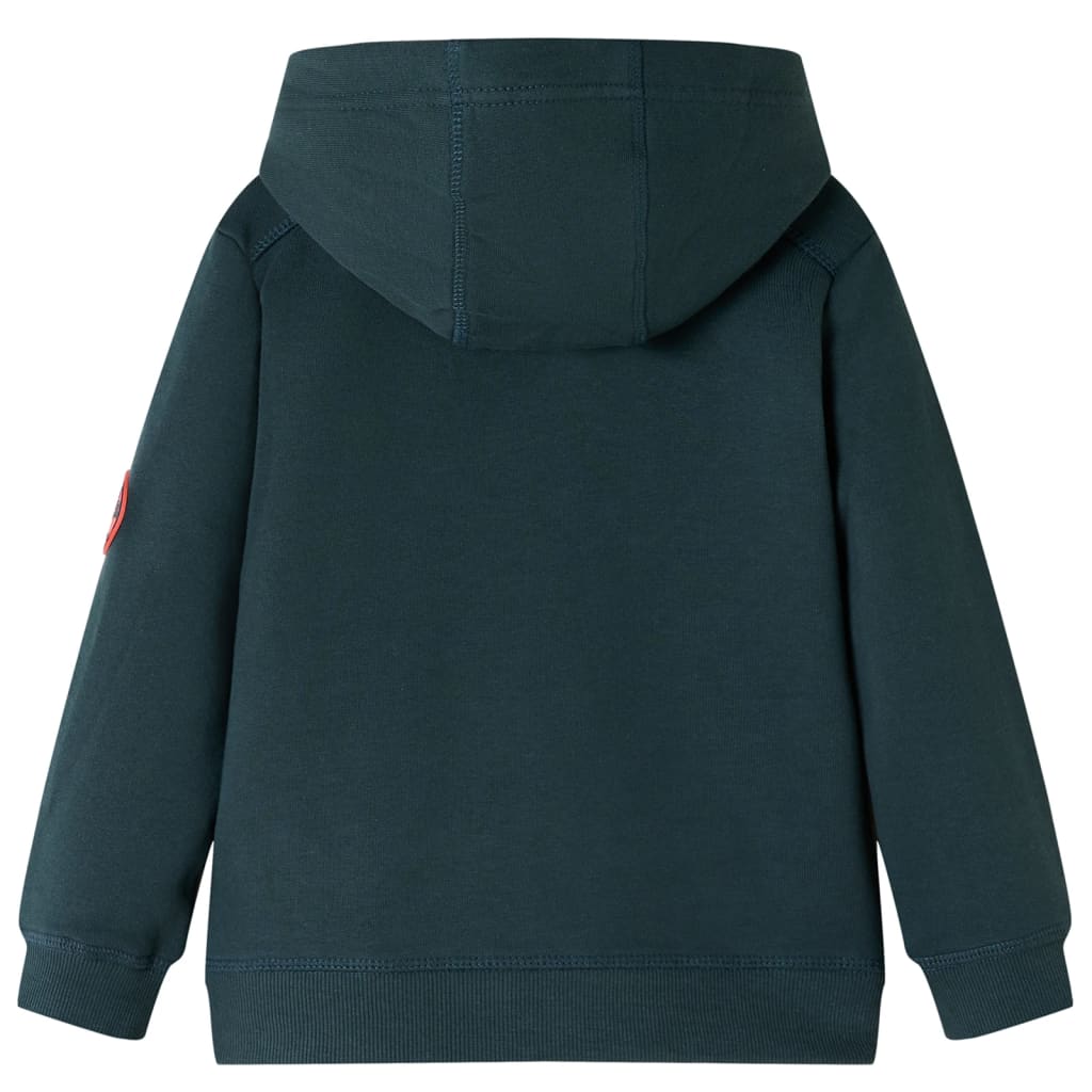 Sweatshirt à capuche pour enfants vert foncé 104