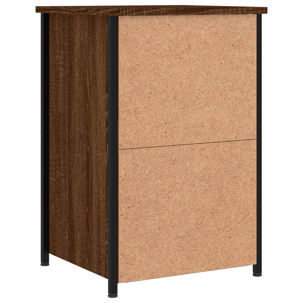 vidaXL Tables de chevet 2pcs chêne marron 40x36x60cm Bois d'ingénierie