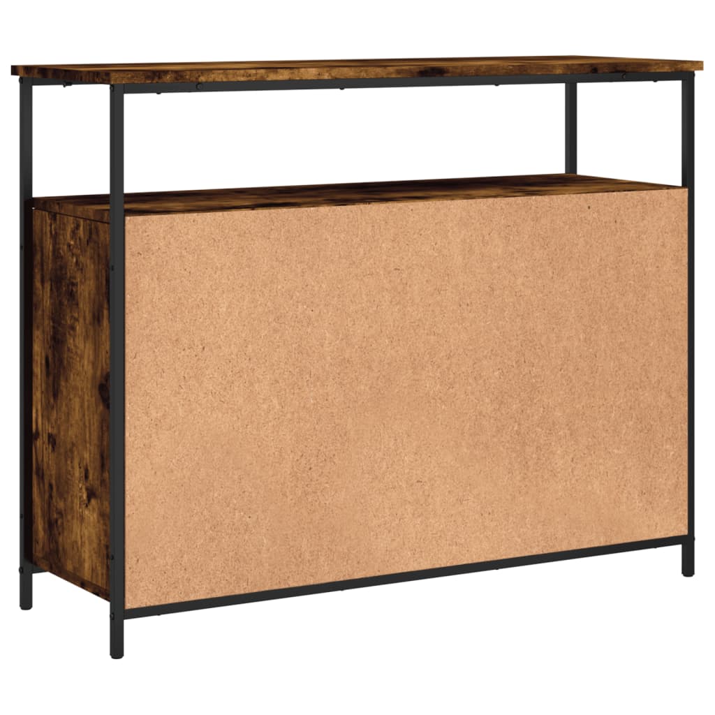 vidaXL Buffet chêne fumé 100x35x80 cm bois d'ingénierie