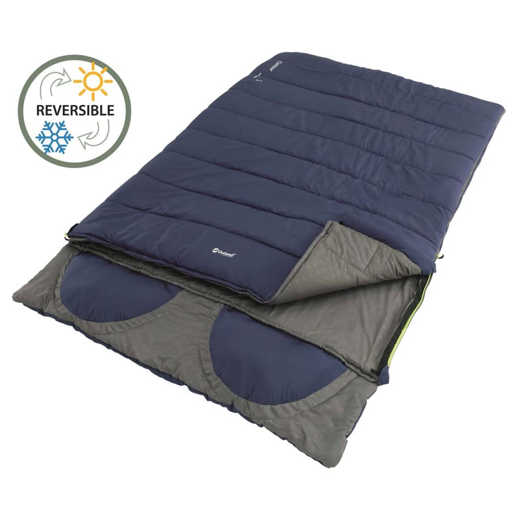 Outwell Sac de couchage double Contour Lux Bleu impérial