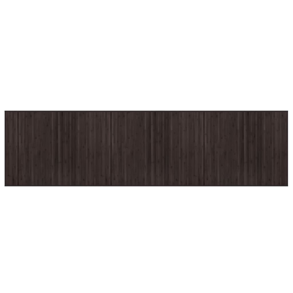 vidaXL Tapis rectangulaire marron foncé 80x300 cm bambou