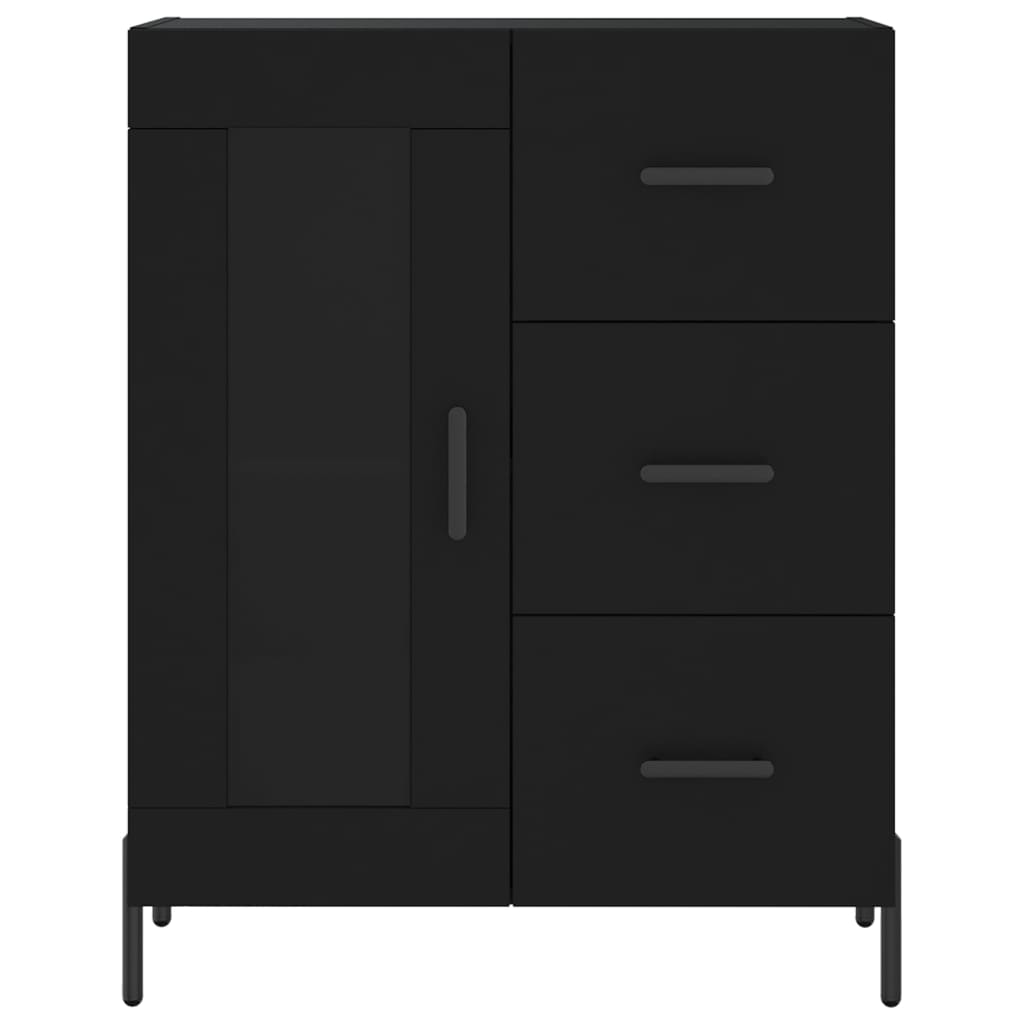 vidaXL Buffet noir 69,5x34x90 cm bois d'ingénierie