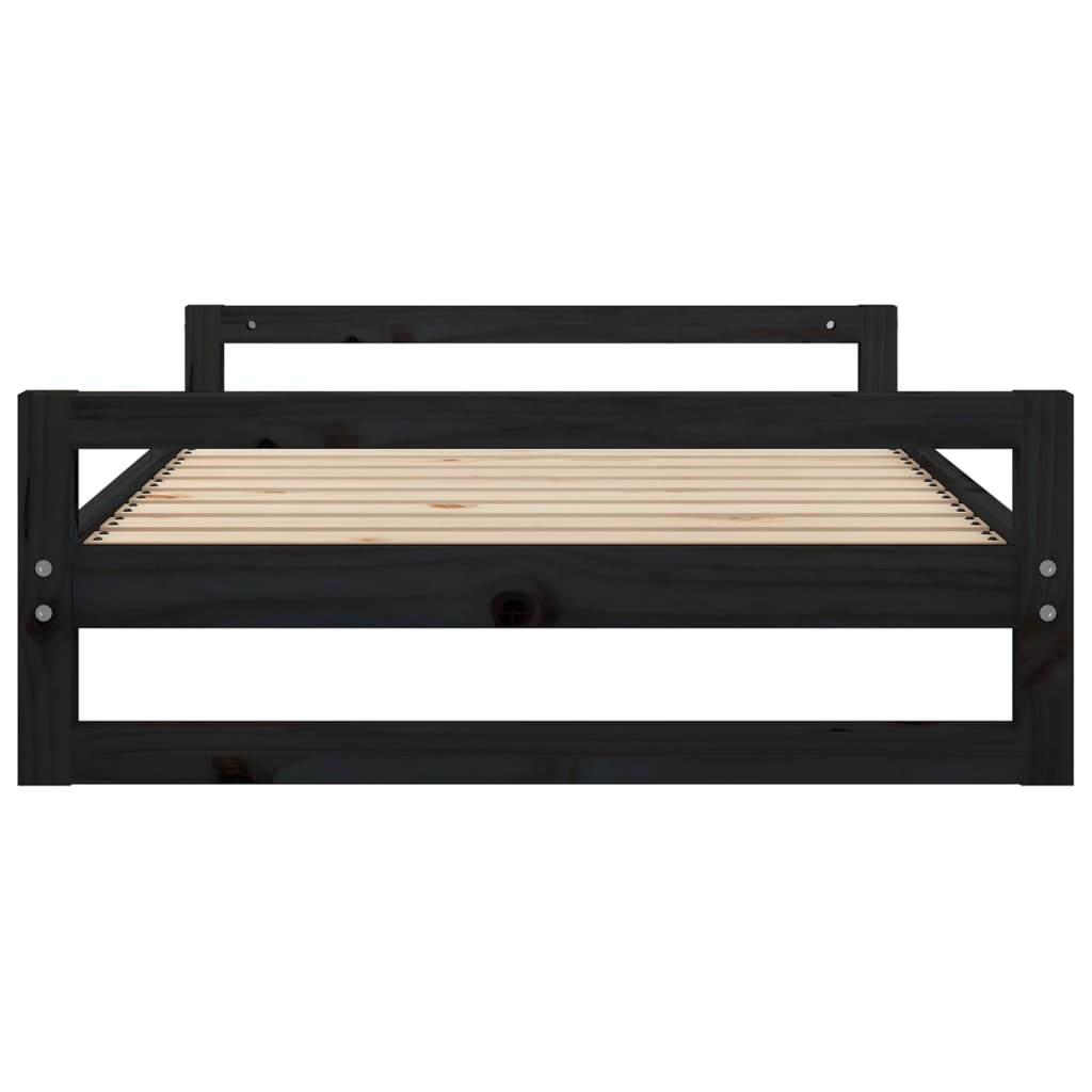 vidaXL Lit pour chien Noir 105,5x75,5x28 cm Bois de pin solide