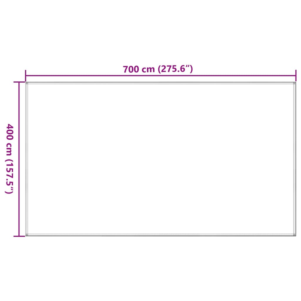 vidaXL Tapis de tente vert clair 400x700 cm PEHD