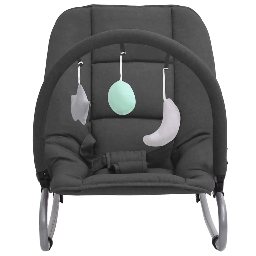 vidaXL Transat pour bébé Anthracite Acier