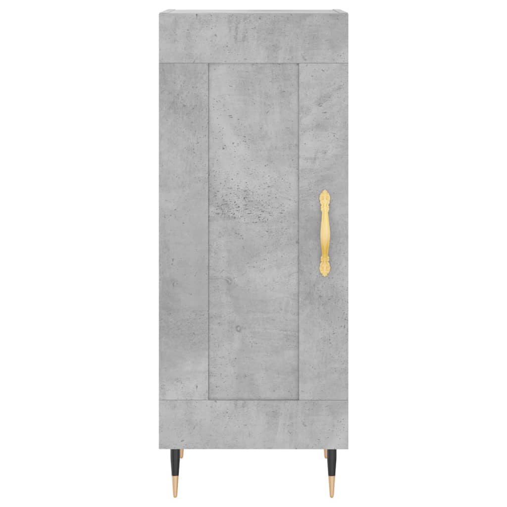 vidaXL Buffet haut Gris béton 34,5x34x180 cm Bois d'ingénierie