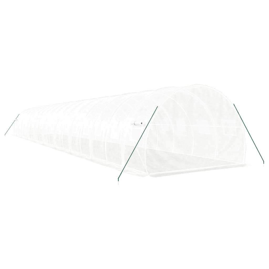 vidaXL Serre avec cadre en acier blanc 54 m² 18x3x2 m