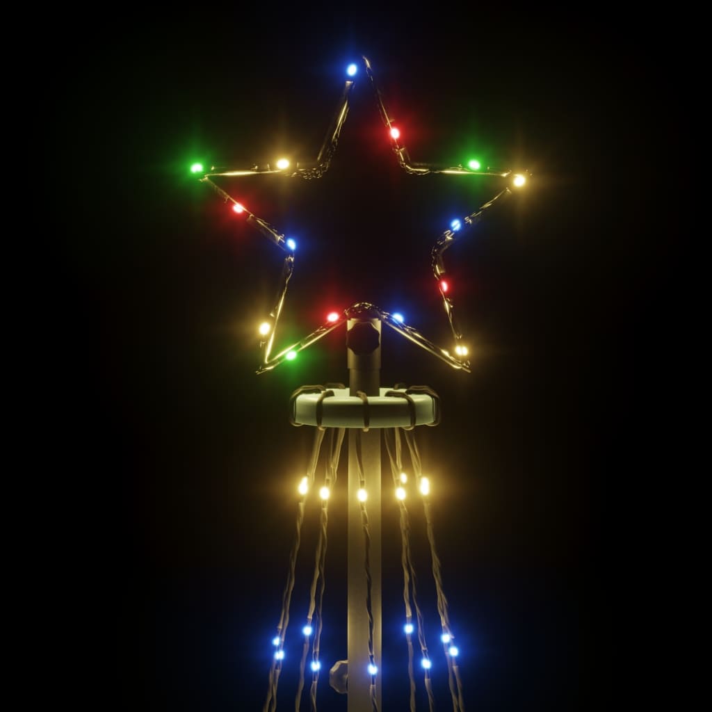 vidaXL Arbre de Noël cône 310 LED Colorées 100x300 cm