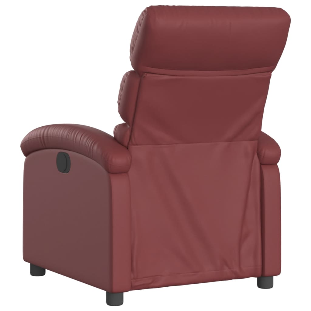 vidaXL Fauteuil inclinable électrique Rouge bordeaux Similicuir