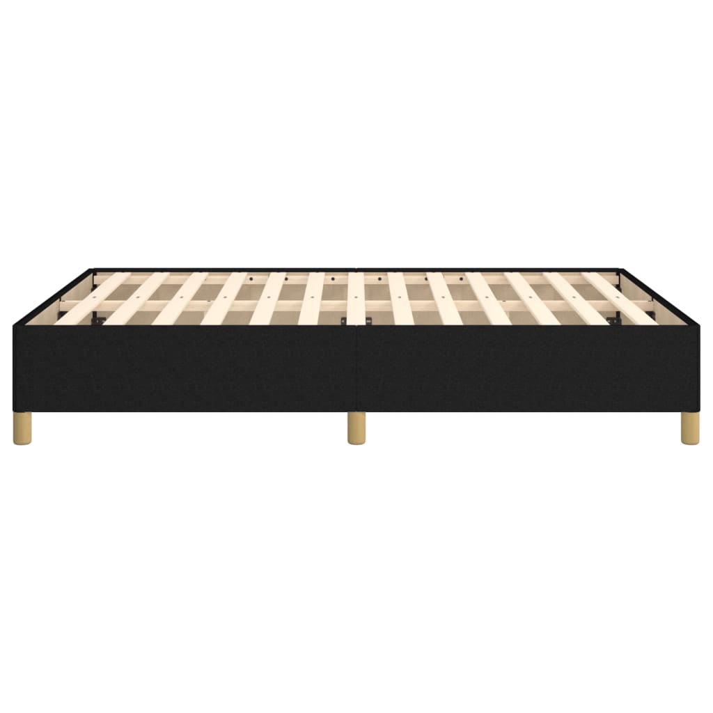 vidaXL Cadre de lit sans matelas noir 140x190 cm tissu