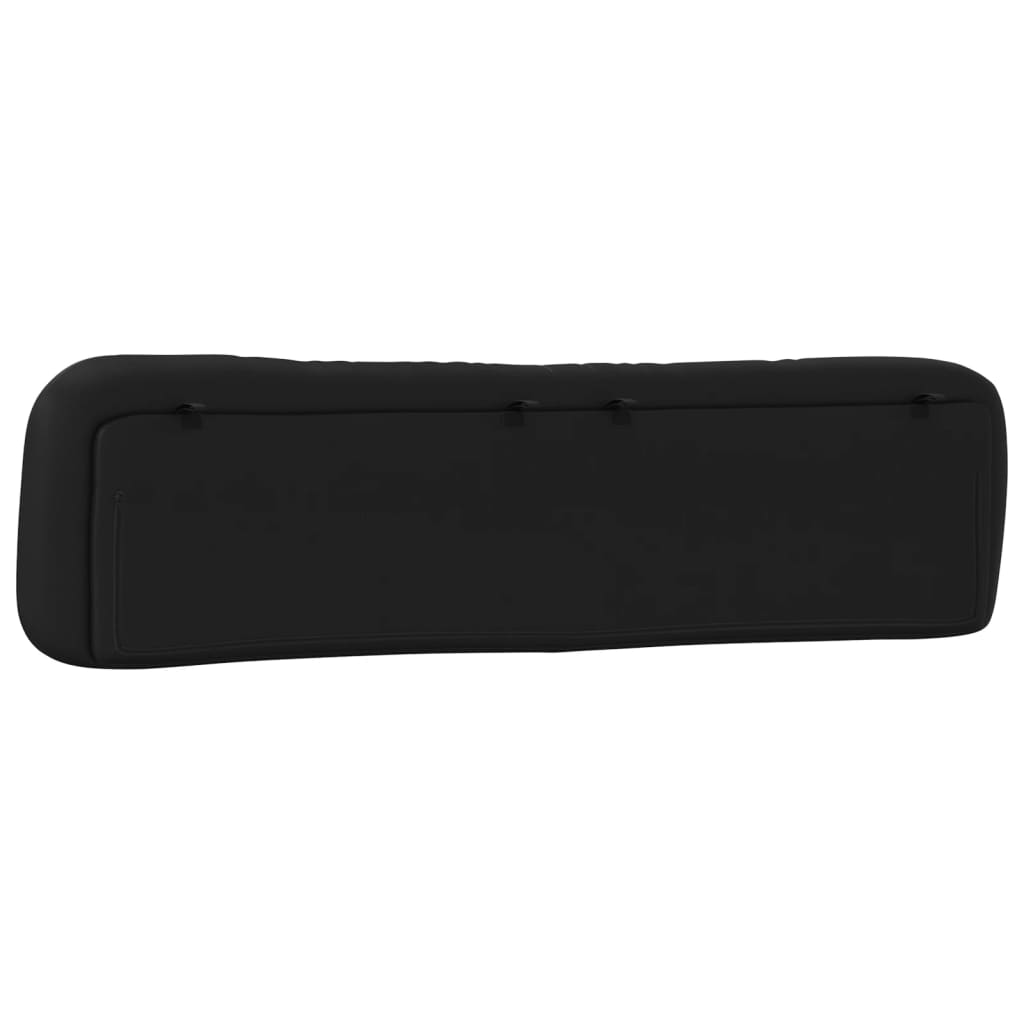 vidaXL Coussin de tête de lit noir 200 cm similicuir