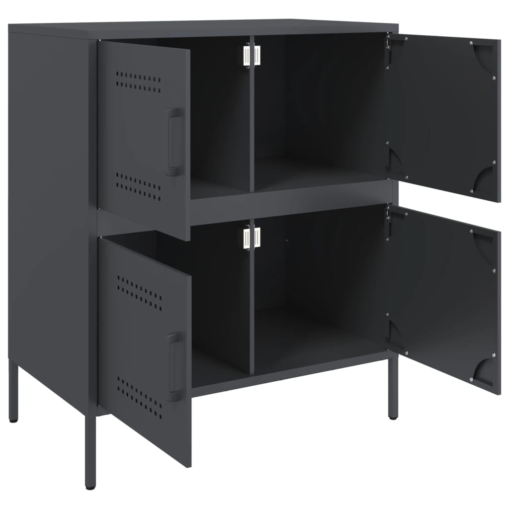 vidaXL Buffet anthracite 68x39x79 cm acier