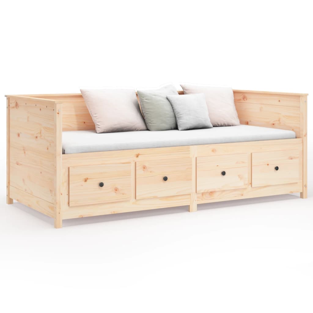 vidaXL Lit de jour sans matelas 75x190 cm bois de pin massif