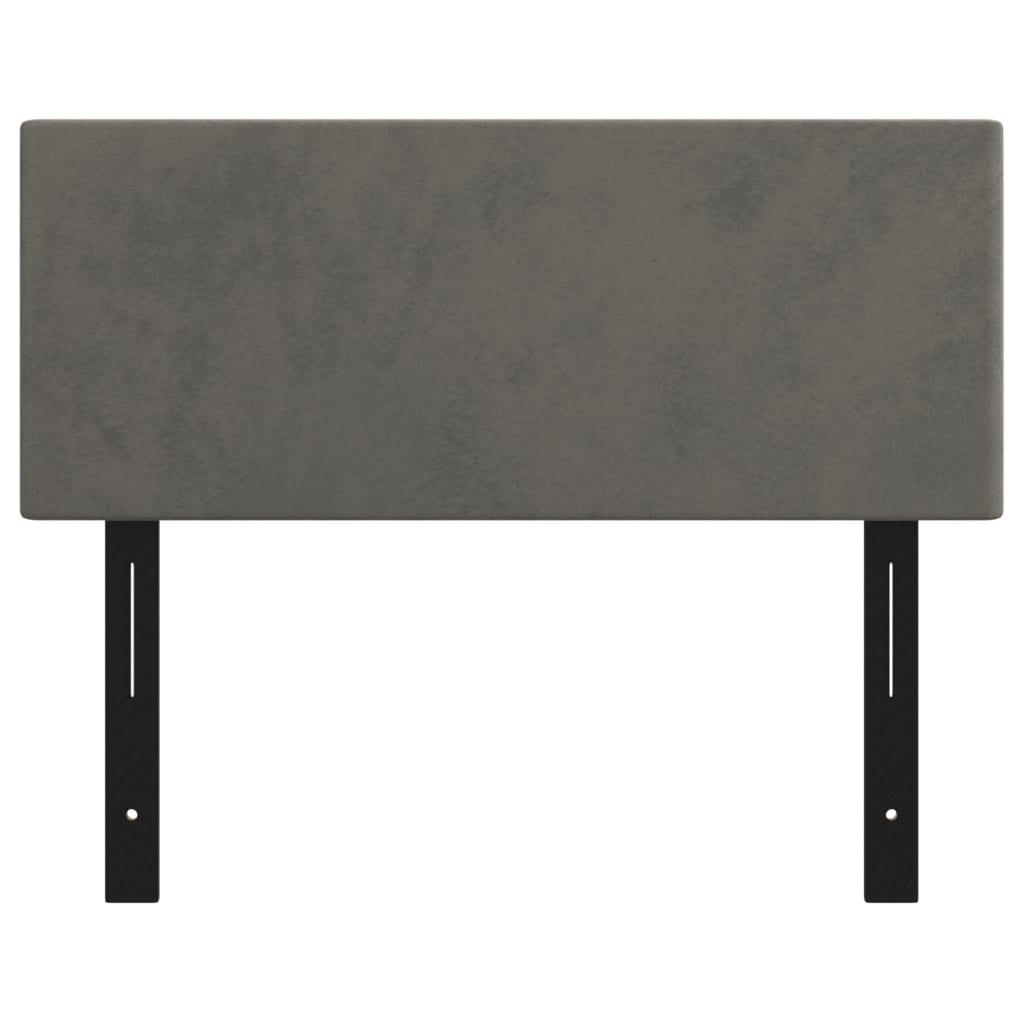 vidaXL Tête de lit gris foncé 100x5x78/88 cm velours