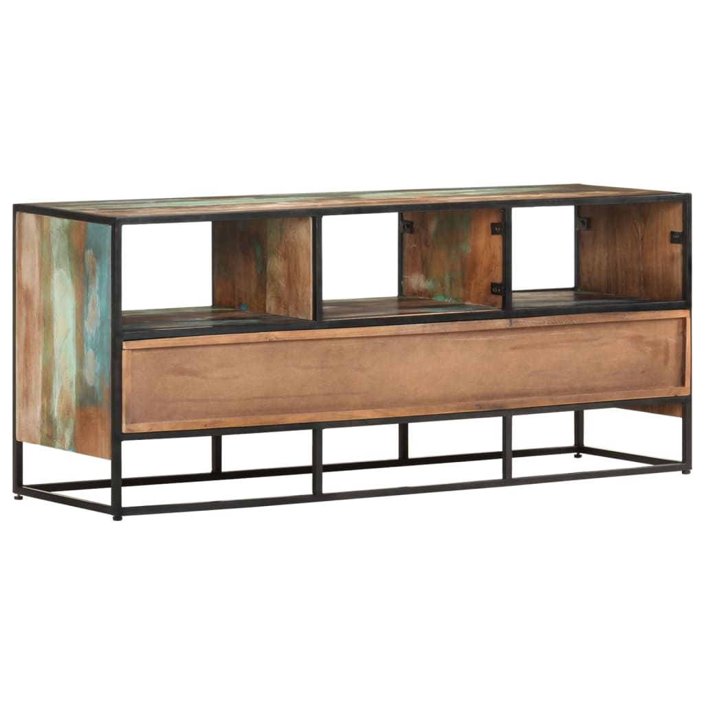 vidaXL Meuble TV 110x30x45 cm Bois de récupération massif