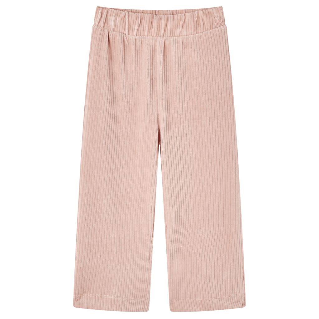 Pantalons pour enfants velours côtelé rose clair 92