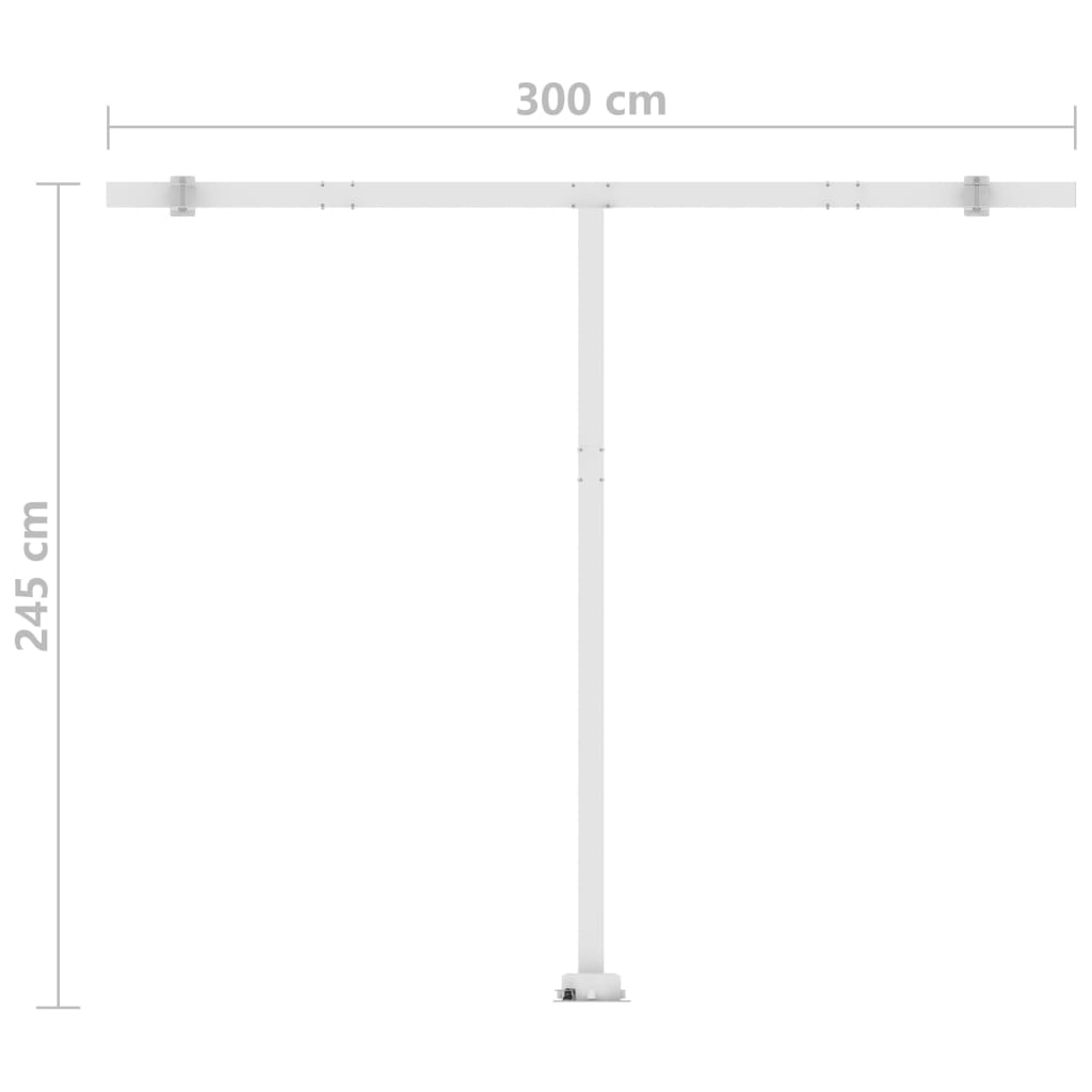 vidaXL Auvent manuel rétractable sur pied 300x250 cm Jaune/Blanc