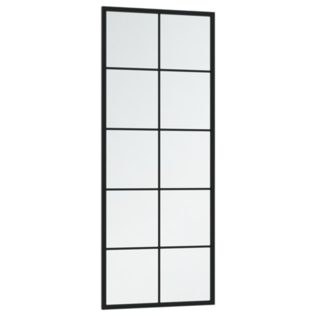 vidaXL Miroir mural noir 100x40 cm métal