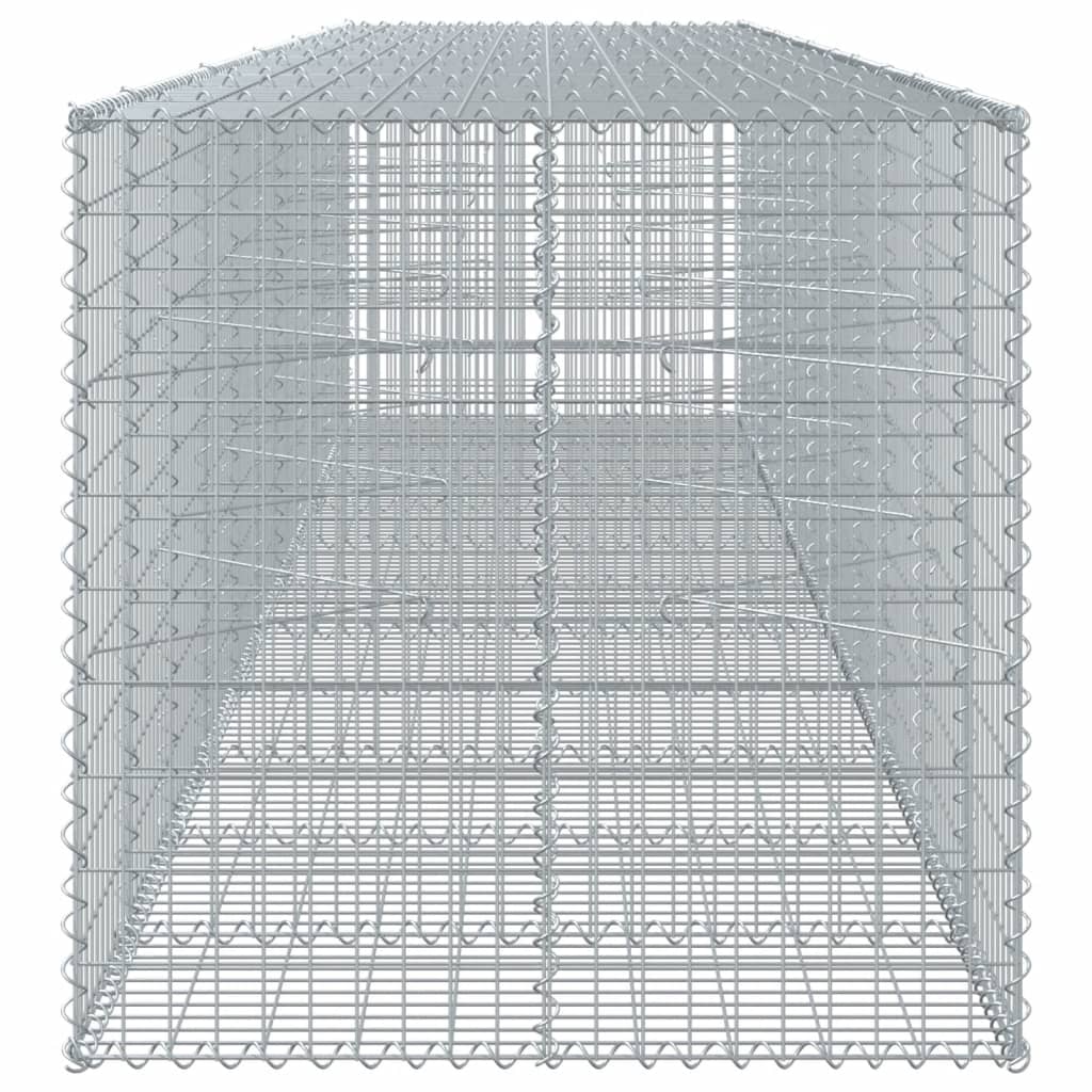 vidaXL Panier gabion avec couvercle 550x100x100 cm fer galvanisé