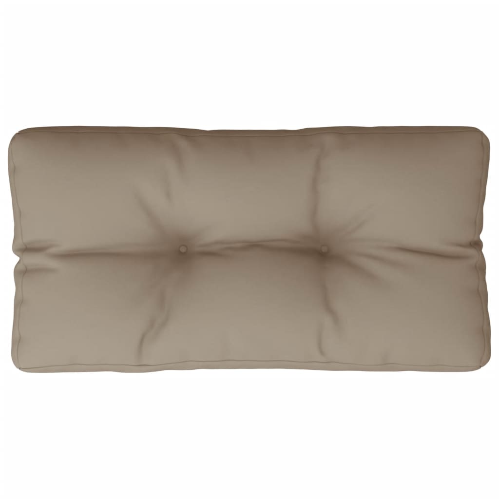 vidaXL Coussin de palette taupe 70x40x12 cm tissu