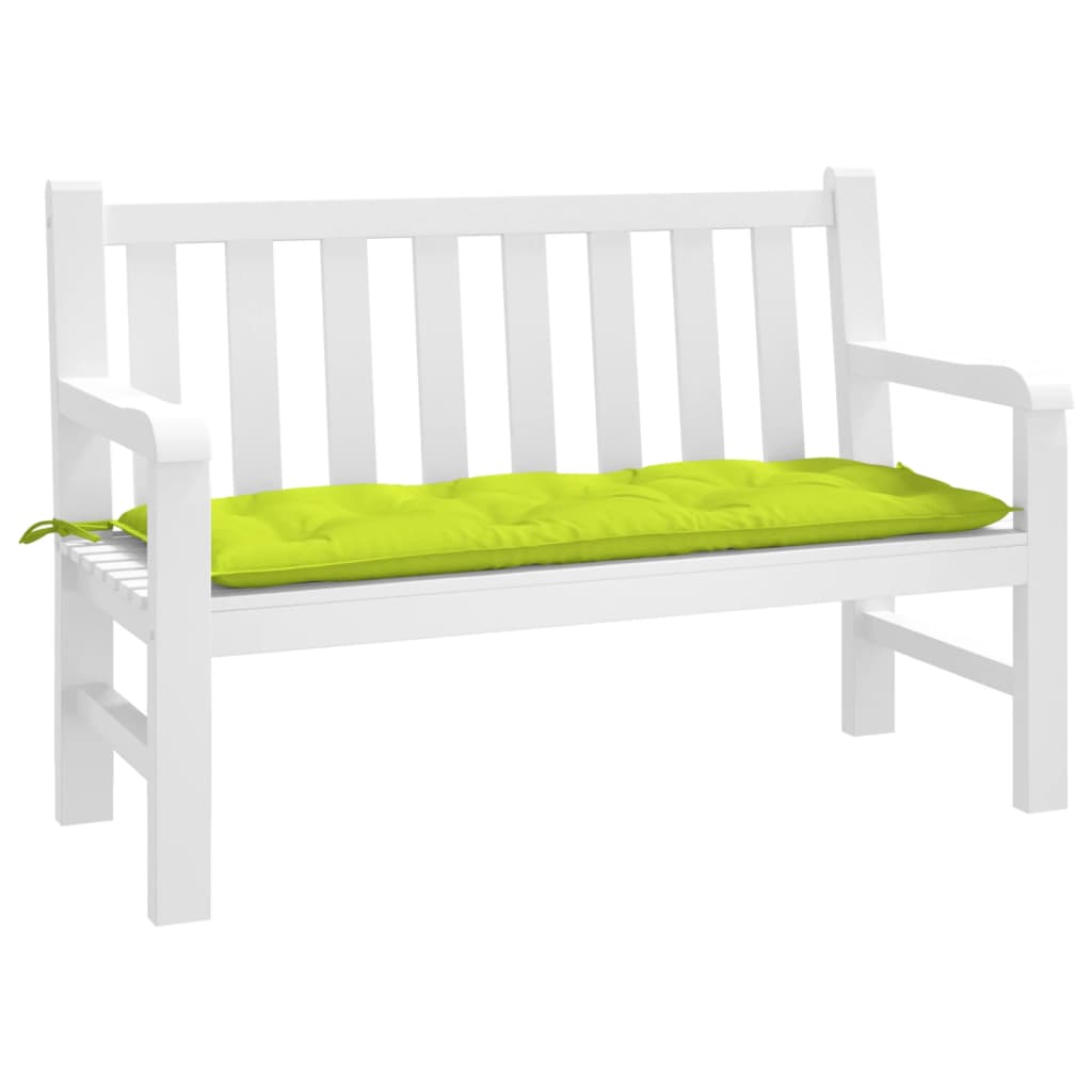 vidaXL Coussin de banc de jardin vert brillant 120x50x7cm tissu oxford