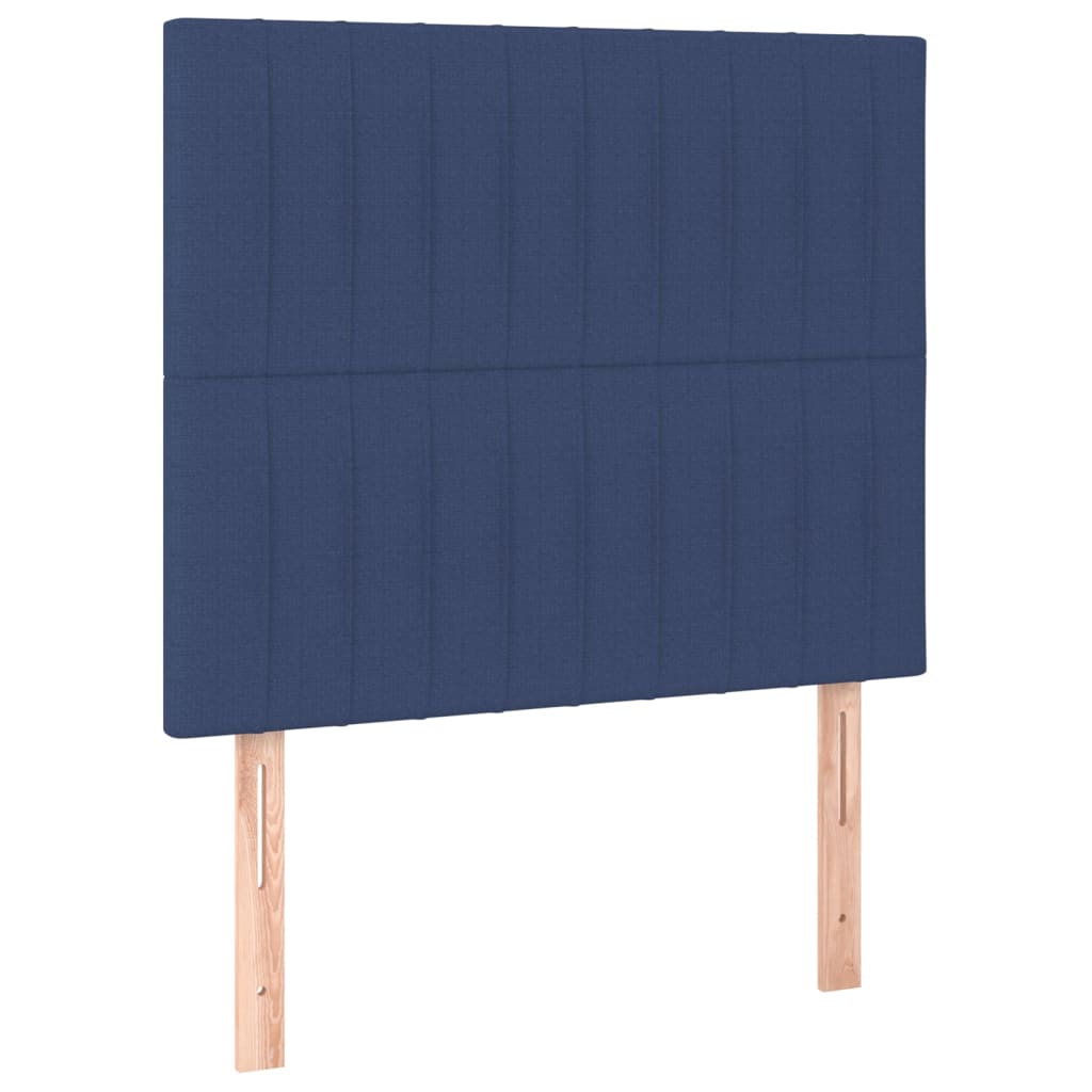 vidaXL Têtes de lit 2 pcs Bleu 100x5x78/88 cm Tissu